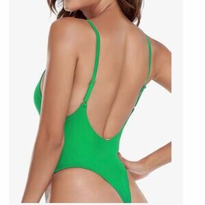 RELLECIGA Women's Plunge One Piece Swimsuit sizeL